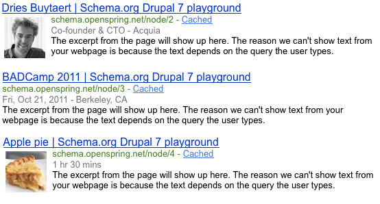 Drupal schema.org RDFa